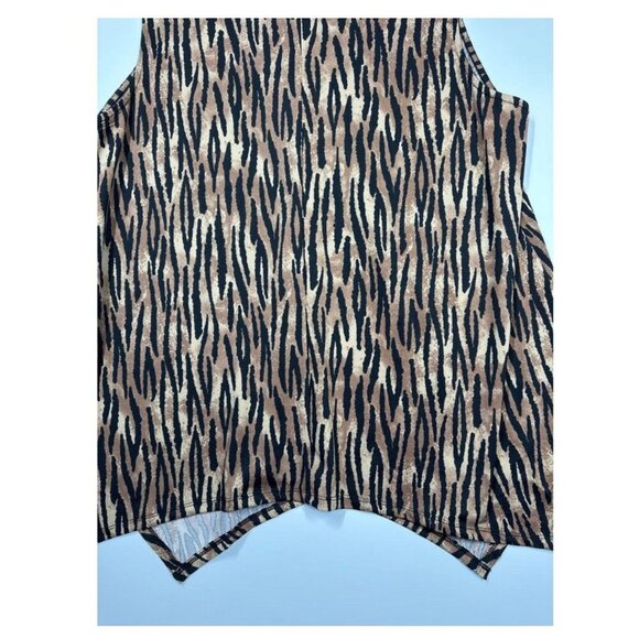 Jules & Leopold Size 3X Animal Print Brown & Black Sleeveless Blouse. New - Picture 9 of 11
